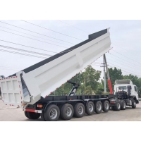 NEW Heavy Duty 4 axle 80 Tons Dump Semi Trailer Guardrail Pile, DTH Drilling Rig , Hydraulic Core Drill Rig, Pneumatic Drill Rig, Geological Exploration Drill Rig, Big Diameter Drill Rig